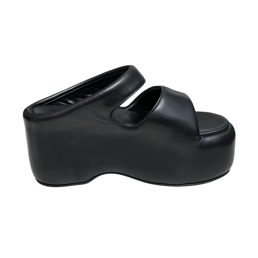 Simon Miller Vegan Bubble Platform Sandals Black EU 36 US 6 Chunky Wedge - Picture 5 of 12